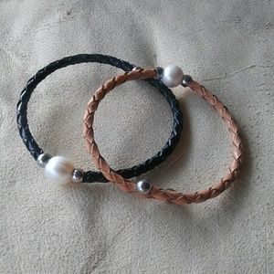 2 Braided Leather Bracelets!